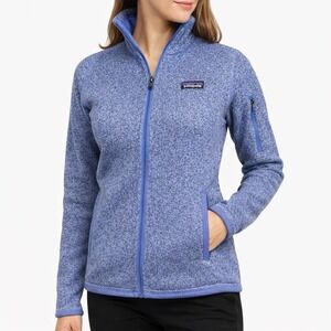 Patagonia Better Sweater Light Violet Blue Full Zip Fleece Jacket Womens Small S